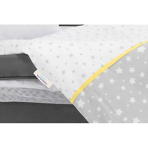 Sema Baby 6 Par�a L�ks Park Yatak Bebek Uyku Seti - Y�ld�zl� Geceler