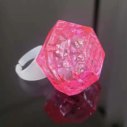 Kristal Tasarml Led Glow Ikl 3 Modlu Pembe Yzk 3.5 X 5 Cm