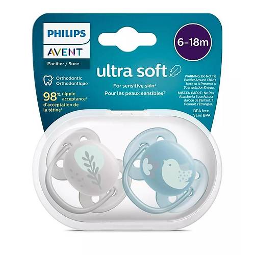 Philips Avent Ultra Soft Yumu�ak 2li Emzik 6-18 Ay - SCF091/15
