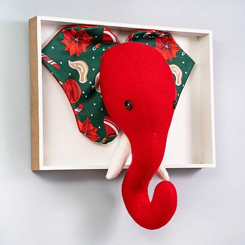 Comfymax Pupayart ocuk Odas Duvar Ss - Krmz Fil