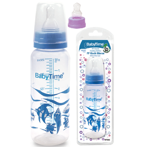 Baby Time Klasik Silikon Damak U�lu PP Biberon - 250ml