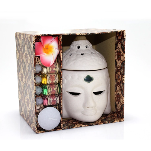 Seramik Buda B�st� Buhurdanl�k Seti No:03