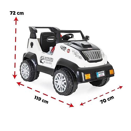 05 234 Fantastik 12V Uzaktan Kumandal� Ak�l� Araba Beyaz -Pilsan