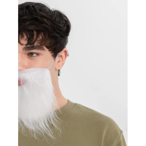 Beyaz K�r��ll� Arkadan Lastikli Beyaz Takma Sakal Yeti�kin �ocuk Uyumlu