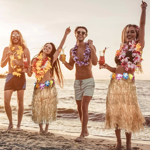 Hawaii Tarz Hula Etei  60 Cm Hasr Naturel Etek