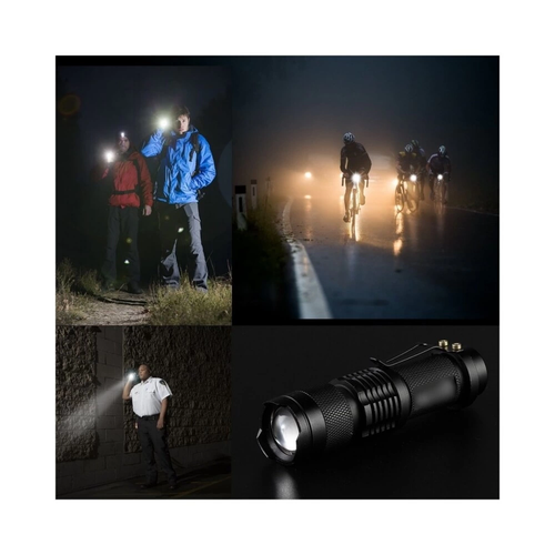 Km-87 Polis Tipi Zoomlu �arjl� Metal Da� Kamp Cep Feneri Cree Led 2300 Lumens