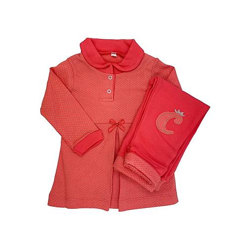 Sema Baby Puantiyeli Elbise 2'li Takm 18 Ay - Nar iei