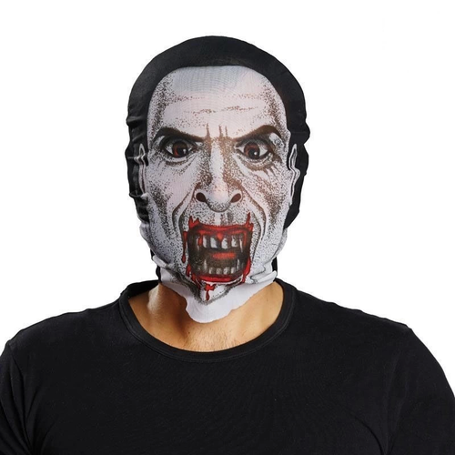 Kafaya Tam Ge�meli Bez Vampir Maskesi - Stre� Korku Maskesi - 3d Bask�l� Maske Model 2