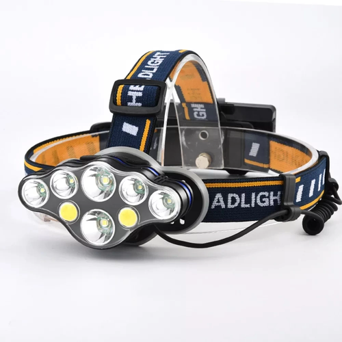 Ps-888 G��l� Usb �arj Edilebilir Profesyonel 8 Modlu 6000 L�men 8 Led Su Ge�irmez Kafa Lambas�