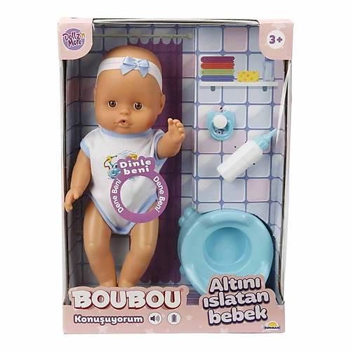2030121 Sunman, Boubou Alt�n� Islatan ve Konu�an Bebek Seti 30 cm