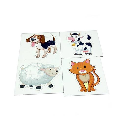 LC7224 La�o Kids Baby Puzzle - Hayvanlar / 2+3+4+5 Par�a Puzzle / +1 ya�
