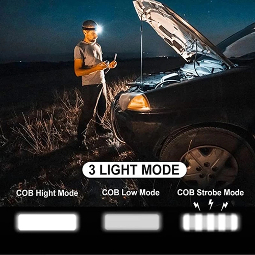 Ps-t89 Mini Pilli Cob Led 3 Mod Su Ge�irmez Kafa Feneri Lambas�
