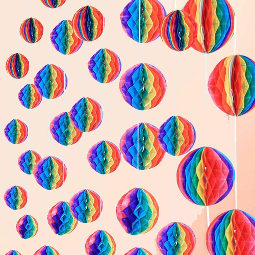 G�kku�a�� Renkli 30 Cm Rengarenk Ka��t S�s Fener 1 Adet