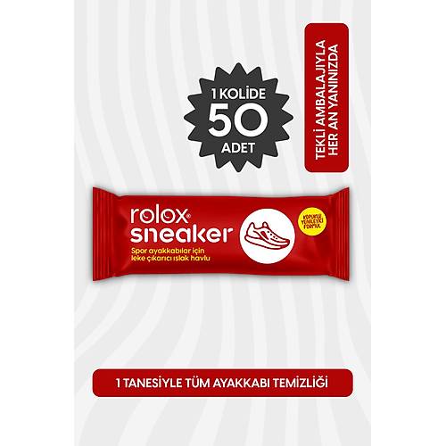 Sneaker - 50 Paket - Spor Ayakkab�lar I�in Leke ��kar�c� Islak Havlu