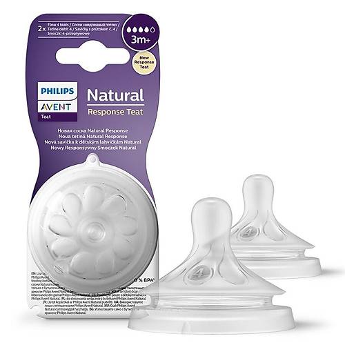 Philips Avent Natural Response 2'li Biberon Emzii, 4 Numara, 3 Ay+