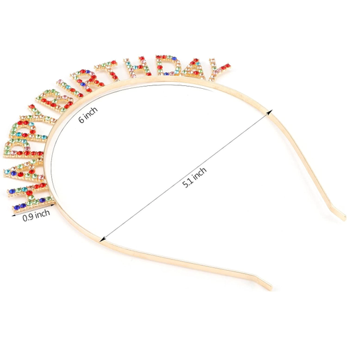 Rengarenk Kristal Ta�l� Ekstra L�ks G�m�� Kaplama Happy Birthday Ta� 16x17 Cm