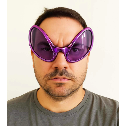 Retro G�zl�k - 80 Li 90 L� Y�llar Parti G�zl��� Mor Renk 8x13 Cm