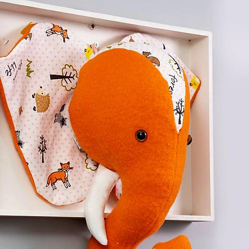 Comfymax Pupayart ocuk Odas Duvar Ss - Turuncu Fil