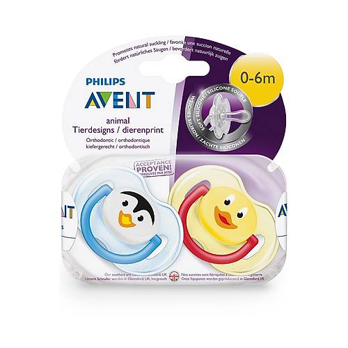 Avent 0% BPA Free Flow Yalanc� Emzik 0-6 ay Truman Serisi 2'li