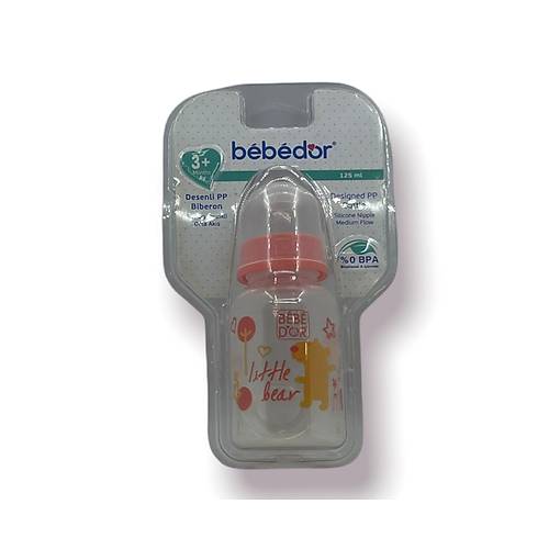 Bebedor Desenli PP 125 Ml Orta Ak - Turuncu