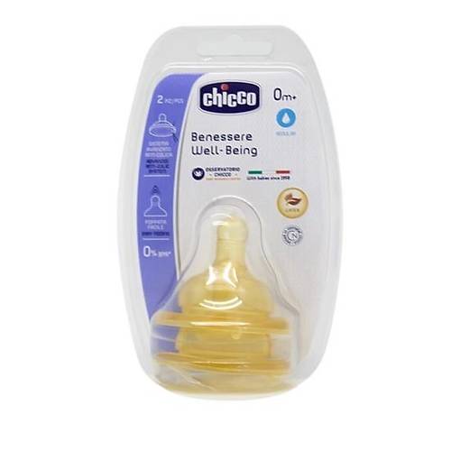 Chicco Biberon Emzi�i 0ay+2li Normal Ak�� Kau�uk