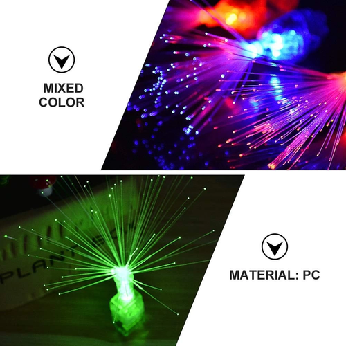 Led I��kl� Renkli P�sk�ll� Parmak I���� 4 Renk 4 Adet