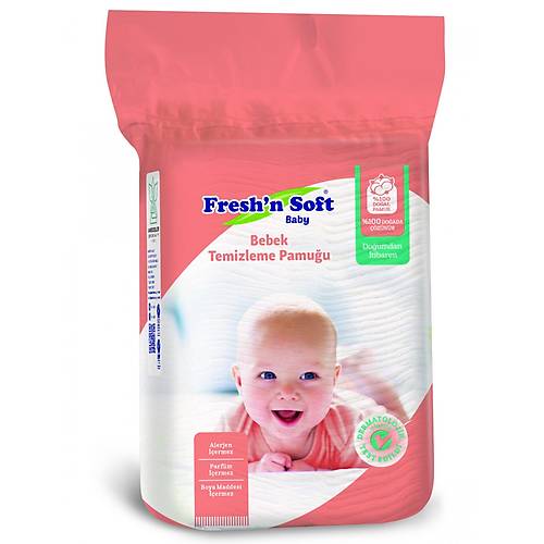 Fresh'n Soft Bebek Temizleme Pamu�u 60'lik Dikd�rtgen