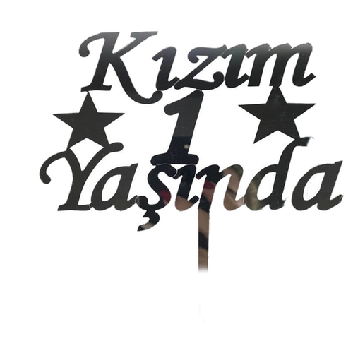 K�z�m 1 Ya��nda �lk Ya� Do�um G�n� Partisi Pleksi Pasta S�s� G�m�� Renk