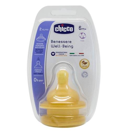 Chicco Biberon Emzi�i 6 Ay +Mama Ak�� 2 li Kau�uk