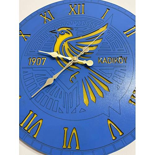 Ahap zeri Epoksi Reine Kaplamal - Taraftar Duvar Saati - Fenerbahe Kanarya Lacivert - 40 cm