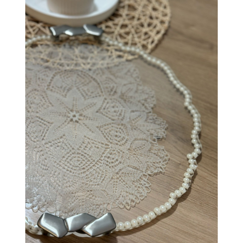 Epoksi Reine Nian Tepsisi - Dantel ve ncili - ap: 33 cm