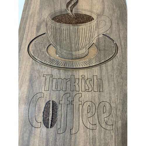 Ahap Desenli Epoksi Reine Kaplamal Tablo - Trk Kahvesi