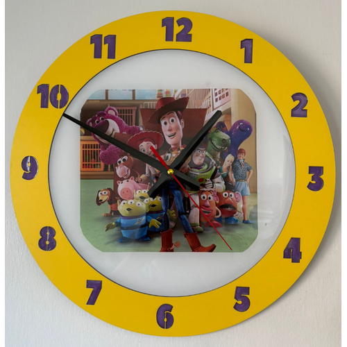 PELNCE KIDS - Toy Story (Oyuncak Hikayesi) Temal ocuk Odas Duvar Saati - 40 cm