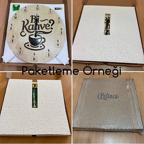 Epoksi Reine Duvar Saati - Mor ve Parlak Glitterli 02 - ap:30 cm