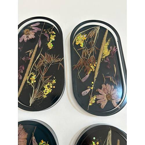 PELNCE - El Yapm 6'l Epoksi Sunumluk - Kurutulmu iekli Versiyon II - Ebatlar: 17,5 x 9,5 cm