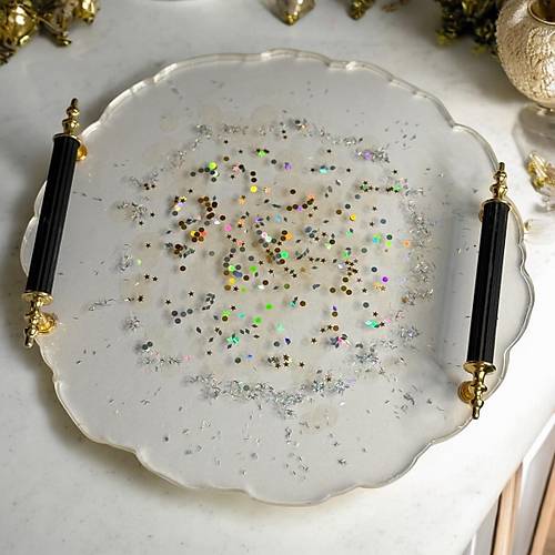 Epoksi Reine Tepsi - Glitter Detayl - ap: 25