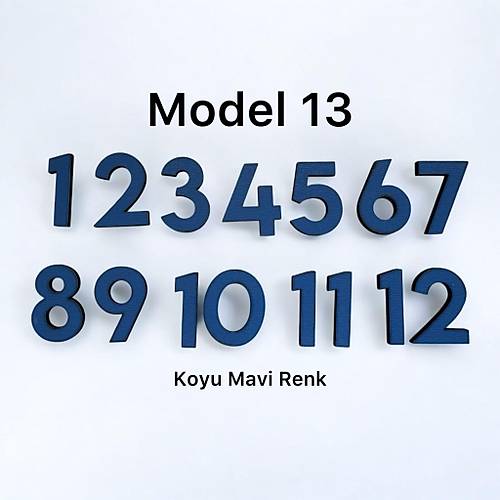 PELNCE - Ahap Kontraplak, Lazer Kesim, Duvar Saati Rakam Seti - Standart Model - Ykseklik 3 cm