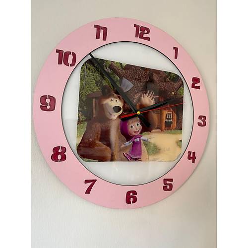 PELNCE KIDS - Maa ile Koca Ay Temal ocuk Odas Duvar Saati - 40 cm