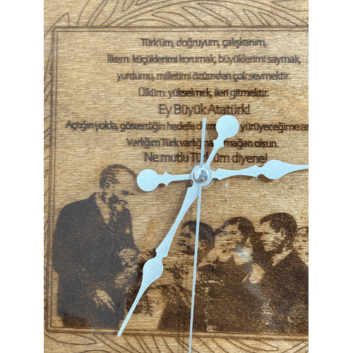 Ahap Duvar Saati - Andmz - Epoksi Reine Kaplamal - 30 cm