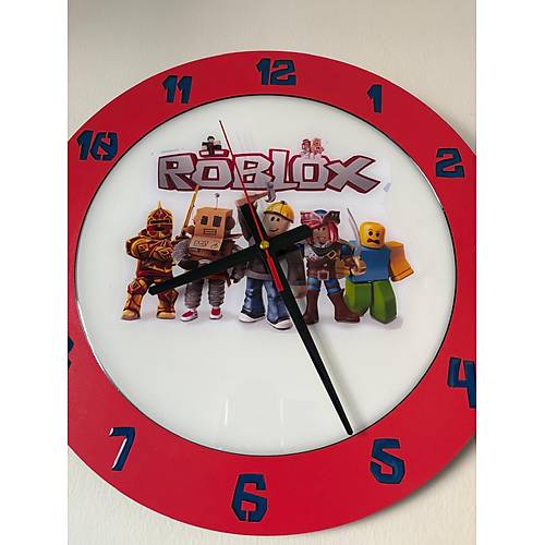PELNCE KIDS - Roblox Temal Ahap ocuk Odas Duvar Saati - 40 cm
