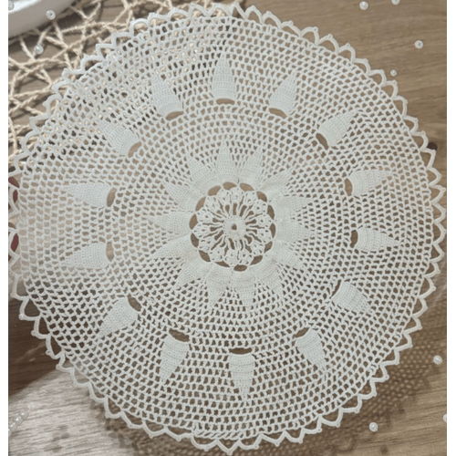 Epoksi Reine Nian Tepsisi - Dantel ve ncili - Altn Kulp - ap: 30 cm