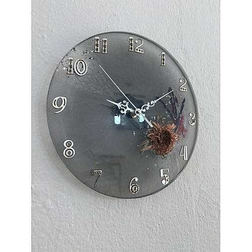 Ayiei Temal effaf Siyah Epoksi Duvar Saati (zel Tasarm - Tek retim) - 30 cm