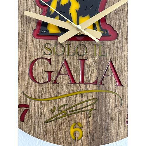 PELNCE - Osimhen Solo Il Gala mzal Ahap Renk - Taraftar Duvar Saati (Ahap & Epoksi) - 40 cm