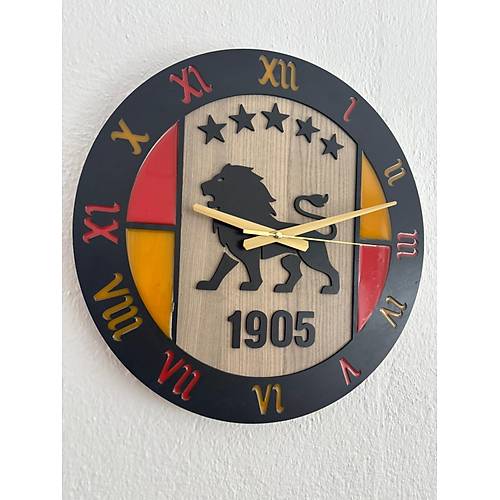 PELNCE - Cimbom Aslan 1905 - Taraftar Duvar Saati (Ahap & Epoksi) - 40 cm