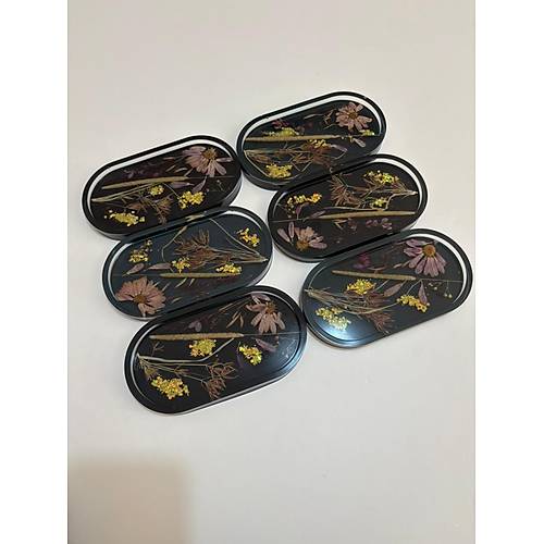PELNCE - El Yapm 6'l Epoksi Sunumluk - Kurutulmu iekli Versiyon II - Ebatlar: 17,5 x 9,5 cm