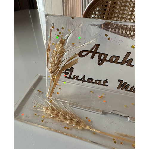 Kiiye zel Masa st simlik - Epoksi Reine - Baak Model