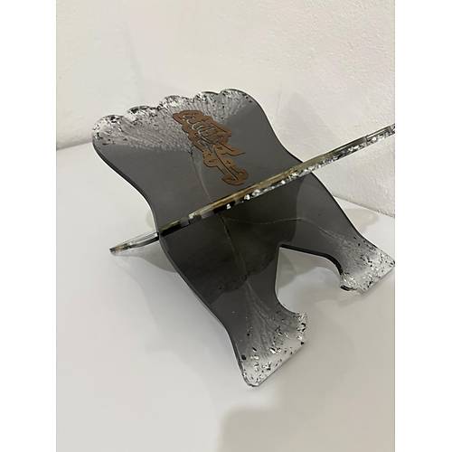 Siyah Epoksi Reine Baak Figrl ve Yaz Motifli Kelebek Rahle (zel Tasarm - Tek retim) - 40x30 cm