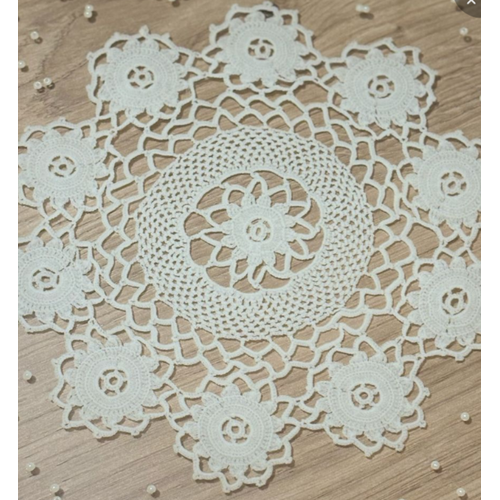 Epoksi Reine Nian Tepsisi - Dantel ve ncili - Dal Kulplu - ap: 30 cm