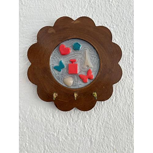 PELNCE - Paris Temal  - Epoksi Ahap Anahtar Askl (Tek rn) - ap: 18 cm