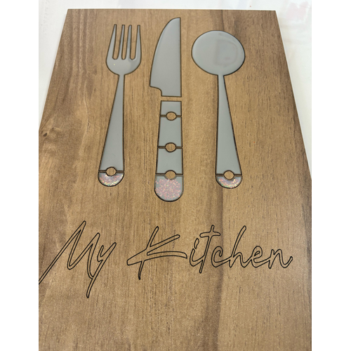 Ahap Desenli Epoksi Reine Kaplamal Tablo - My Kitchen